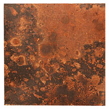Lillypilly Mottled Patina Copper Sheet 3"x3", 36 gauge