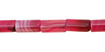 Ruby Line Agate Tube 10-12x6mm