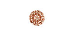 Lillypilly Bronze Scrolling Daisy Anodized Aluminum Disc 11mm, 24 gauge