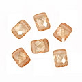 Champagne Faceted Pillow (2 hole) 7x9mm