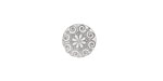 Lillypilly Silver Scrolling Daisy Anodized Aluminum Disc 11mm, 22 gauge