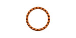 Stampt Antique Copper (plated) Small Round Textured Ring 16mm
