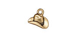 TierraCast Antique Gold (plated) Cowboy Hat Charm 14x12mm