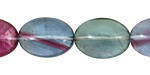 Rainbow Fluorite Flat Oval 18x13mm
