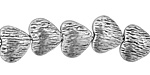 Pewter Textured Heart 10x12mm
