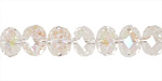 Clear AB Crystal Faceted Rondelle 10mm