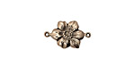 Stampt Antique Pewter (plated) Clematis Connector 17x10mm