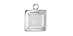 Silver (plated) Lipped Square Bezel 19mm