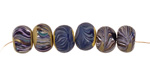 Humble Beads Polymer Clay Navy Tiny Disk 7x10-11mm