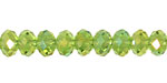 Olivine AB Crystal Faceted Rondelle 6mm