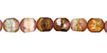 Czech Glass Painter's Palette Faceted Barrel 8x7mm