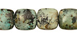 African Turquoise Puff Square 14mm
