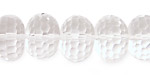 Rock Crystal Faceted Rondelle 12x16mm