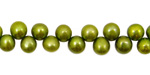 Olive Green Dancing Button 6-6.5mm