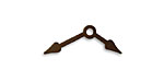 Vintaj Natural Brass Clock Hands Fastenable 24mm