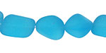 Pacific Blue Recycled Glass Small Nugget 12-17x10-12mm