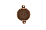 Nunn Design Antique Copper (plated) Mini Circle Frame Link 20x15mm