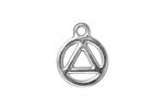 TierraCast Rhodium (plated) Recovery Symbol Charm 15x19mm