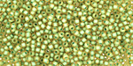 TOHO Jonquil (with Frosted Opaque Green Lining) Round 11/0 Seed Bead