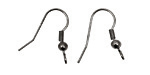 Gunmetal Ear Wire w/ Coil & Ball