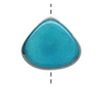 Tagua Nut Turquoise Thick Slice 16-18x26-32mm