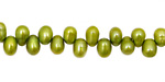 Olive Green Dancing Drops 6.5-8mm