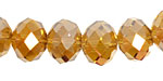 Topaz AB Crystal Faceted Rondelle 14mm