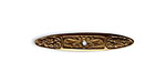 Vintaj Natural Brass Engraved Oval Toggle Bar 30x6mm