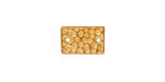 TierraCast Gold (plated) Hammered Rectangle Link 13x8mm