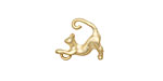 Ezel Findings Gold (plated) Cat Charm 4x15mm