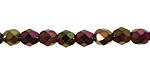 Czech Fire Polished Glass Iris Purple Round 6mm