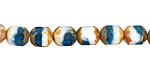 Czech Glass Blueberry Parfait Faceted Barrel 8x7mm