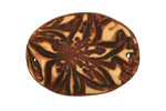 Humble Beads Polymer Clay Rust Tiger Lily Link 35x25mm