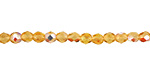 Czech Fire Polished Glass Medium Topaz AB Round 4mm