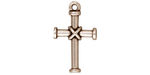 TierraCast Antique Silver (plated) Wrapped Cross Charm 14x23mm
