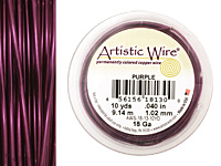 Artistic Wire Purple 18 gauge, 10 yards