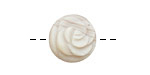 Natural Agate (matte) Round Carved Rose 16mm