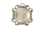 Stampt Antique Pewter (plated) Lace Banded Round Setting 15mm