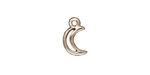 TierraCast Rhodium (plated) Crescent Charm 8x12mm