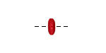 Tagua Nut Red Large Hole Rondelle 3x8mm