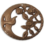 Vintaj Natural Brass Rose Jay 47x41mm
