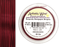 Artistic Wire Burgundy 26 gauge, 30 yards