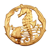 Brass Sea Life Pendant 51mm
