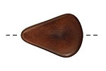 Tagua Nut Dark Brown Banana Chip 22-29x16-22mm