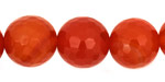 Carnelian Faceted Round 16mm