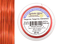 Artistic Wire Silver Plated Tangerine 26 gauge, 30 yards