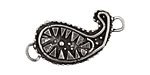 Rustic Charms Sterling Silver Large Paisley Link 35x16mm