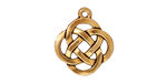 TierraCast Antique Gold (plated) Celtic Open Round Pendant 18x20mm