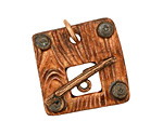 Earthenwood Studio Ceramic Square Lumber Toggle Clasp 26-27mm, 25mm bar