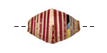 African Paper (magenta, white, stripe) Rice 24-26x16-17mm
